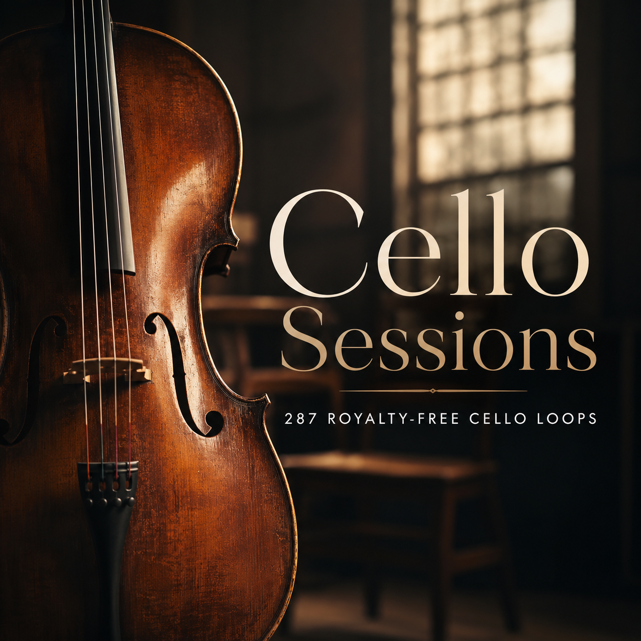 Cello Sessions featuring 287 royalty-free cello loops with solo, duo and ensemble performances for cinematic, pop, hip hop and electronic music production.