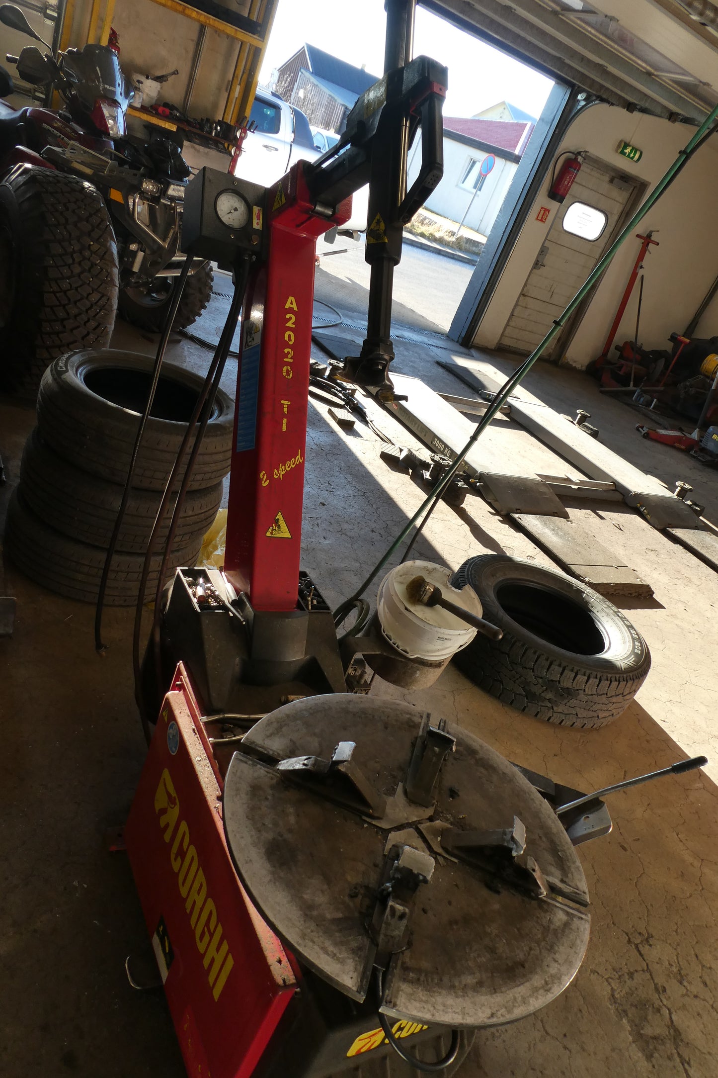 Changing Tyres in a Small Garage