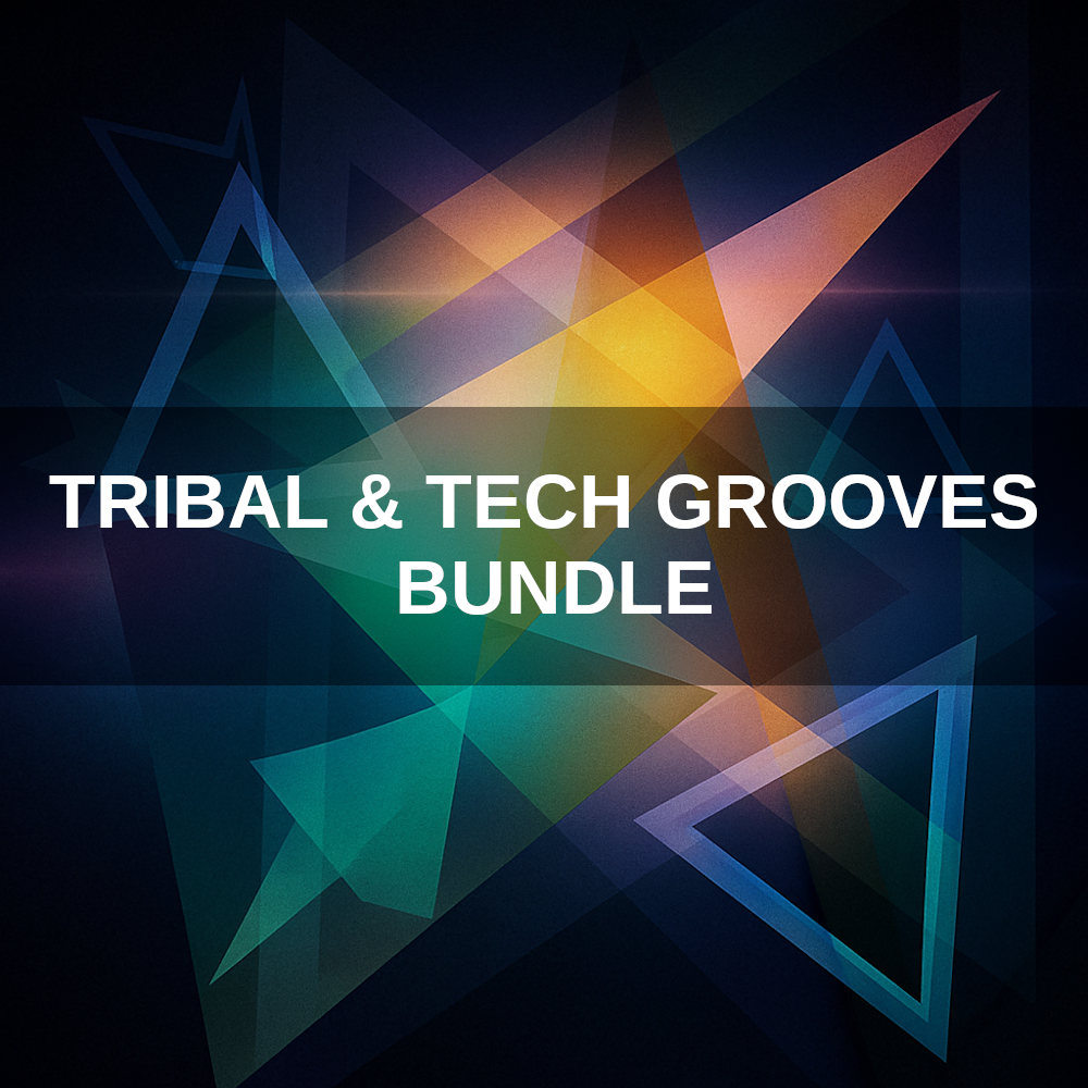 Tribal & Tech Grooves Bundle with 1,849 underground house music loops, one shots, and MIDI files